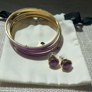 Kate Spade 4 pieces: 3 bracelets + 1 earring pair